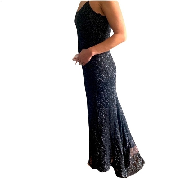 Vintage Ralph Lauren Metallic Mesh Mermaid Dress - Picture 4 of 16